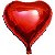 Balão Metalizado Coração Vermelho 45cm Unidade - Imagem 1
