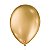 Bola Látex Lisa São Roque Metallic Balloons Dourado Número 9 Com 25 - Imagem 1