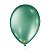 Bola Látex Lisa São Roque Metallic Balloons Verde Número 9 Com 25 - Imagem 1