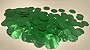 Confete Metalizado Para Decoração De Balões e Bubbles Transparentes Formato Circulos Cor Verde Claro Pacote Com 15 Gramas - Imagem 1