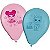 Balão Decorativo Número 9 Regina Boneca Lol Azul Baby/rosa Baby R.515 Pacote Com 25 - Imagem 1