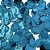 Confete Metalizado Para Decoração De Balões e Bubbles Transparentes Formato Circulos Azul Pacote Com 15 Gramas - Imagem 1