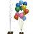 Suporte de Fibra Grande para Balão Cor Branco 1 metro x 20cm Com 12 Hastes Base em Mdf R.Dc1052 Unidade - Imagem 1