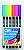 Marcador Art Dual Brush Neon Cis Estojo Com 6 Cores - Imagem 1