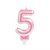 Vela Cromus Perolizada Pink Número 5 Unidade - Imagem 1