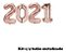 Kit Com 4 Balões Metalizados 2021 Cor Rose 40cm - Imagem 1