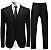 Terno Slim Masculino Preto com Colete - Camisa e Gravata - Imagem 2