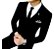 Terno Slim Masculino Preto com Colete - Camisa e Gravata - Imagem 1