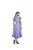 Vestido de tecido com elastano evasê Azul Fascínius 3.00292 - Imagem 2