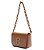 Bolsa Marrom Couro Pequena Metal Resinado • AREZZO - Imagem 2
