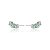 Brinco Ear Cuff Cristal Paraíba Redondos - Banho de Ródio Branco • SANTA PRATA - Imagem 2