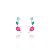 Brinco gotas fusion turmalina rosa prata 925 • SANTA PRATA - Imagem 2