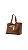 Bolsa Shopping Marrom Envernizada Grande • AREZZO - Imagem 2