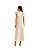 Vestido Longo Godê Com Cinto Listrado • Sommer Branco - Imagem 3