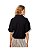 Polo Feminina Detalhe Linho Com Bordado • Open Preto - Imagem 2