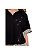 Polo Feminina Detalhe Linho Com Bordado • Open Preto - Imagem 3