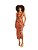 Vestido Slim Decote V Estampado • Sommer Laranja - Imagem 1