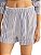 Short Feminino Comfort Com Cós Elástico Listrado • Sommer Branco - Imagem 3