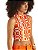 Regata Feminina Slim Gola Alta Estampada • Sommer Laranja - Imagem 3