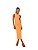 Vestido Midi Slim Drapeado Canelado • Open Laranja - Imagem 1