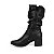 Bota Mississipi De Cano Médio Preta Com Salto Bloco • Mississipi Preto - Imagem 4
