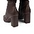 Bota Mississipi Cano Longo Feminina Café Salto Bloco Marrom - Imagem 3