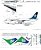 MASP Decais - Decais para Boeing 737-300 da Air New Zealand - 1/144 - Imagem 1