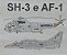 HTC - Conjunto de aviões AF-1 Skyhawk e SH-3 Sea King da Marinha Brasileira em resina - 1/400 - Imagem 1