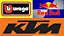 Burago - Motos Red Bull KTM Factory Cross Variadas - 1/18 - Imagem 1