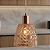 Lustre Pendente Moema Rose Gold em Vidro E27 – Luminária Retrô Moderna para Cozinha e Balcão - Imagem 1