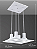 Lustre Sala de Jantar Pendente Cozinha Vidro 4 Lampadas E27 Bivolt - Imagem 3