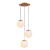 Lustre Pendente Vidro Globo Jabuticaba Balcão Cozinha Quarto Sala Chelsea 3 Lâmpadas E27 Bivolt - Imagem 1