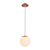 Lustre Pendente Vidro Globo Jabuticaba Balcão Cozinha Quarto Sala Chelsea 1 Lâmpada E27 Bivolt - Imagem 1