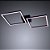 Plafon de Sobrepor LED Perfil Led Duplo 48W Design Moderno Quarto Sala Escritorio Bivolt - Imagem 2