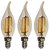Kit 3 Lâmpadas Filamento Led Vela Bico Torto Âmbar 4W E14 2700K Bivolt - Imagem 1
