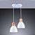 Pendente em Vidro Anello Wood Branco Detalhe Madeira 2 Lâmpadas E27 Bivolt - Imagem 3