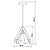 Pendente Aramado Piramidal Branco c/ Tecido 38cm Design Estilo Industrial  - Startec - Imagem 2