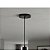 Lustre Sala Pendente Cozinha Chapéu em Vidro Ice Preto 30 cm Design Moderno Altura Ajustável - Imagem 3