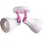 Spot Sobrepor Direcionável Duplo Octa Plus Branco/Rosa Pink 2xE27 Bivolt - Design Moderno Quarto/Sala - Imagem 1