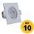 Kit 10 Spots de Embutir LED Quadrado PP 5W 4000K  Luminária Teto/Gesso - Imagem 1