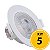 Kit 05 Spots de Embutir LED Redondo PP 5W 6500K  Luminária Teto/Gesso - Imagem 1