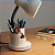 Luminária Organizadora de Mesa Branca Estudo e Home Office Bivolt E27 - Imagem 2