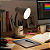 Luminária Organizadora de Mesa Cinza Estudo e Home Office Bivolt E27 - Imagem 3