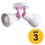 Kit 3 Spot de Sobrepor Direcionável Duplo Octa Plus 2xE27 - Branco/Rosa - Imagem 1