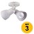 Kit 3 Spot de Sobrepor Direcionável Duplo Octa Plus 2xE27 - Branco - Imagem 1