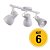 Kit 6 Spot Trilho Octa Plus Branco 3xE27 - Imagem 1