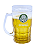 CANECA CERVEJA PALMEIRAS OFICIAL 400ML ADESIVO - Imagem 1