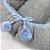 Ninho Básico - Malha Jacquard - Cinza / Azul Canto - Cordão Tricot - Pingente Pompom - Imagem 4