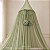 Dossel Tenda Mosquiteiro Com Pingente Pompom - Verde - prontaentrega - Imagem 2