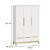 Guarda-Roupa 3 Portas Cozy - Branco / Carvalho - prontaentrega - Imagem 13